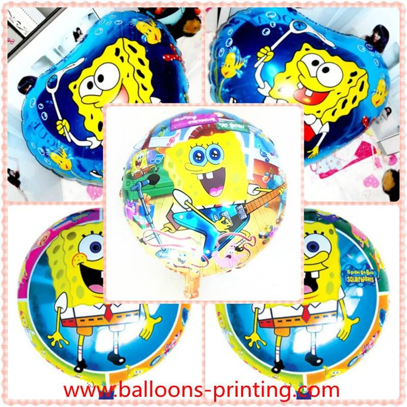 Free Shipping 150Pieces/lot Spongebob Inflatables For Sale 18&quot Round Foil Balloons Novelty Helium Balloon |