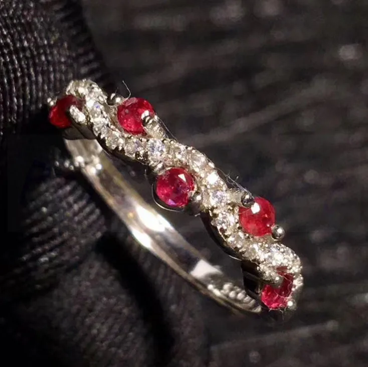 Real ruby ring Free shipping Natural real ruby 925 sterling silver