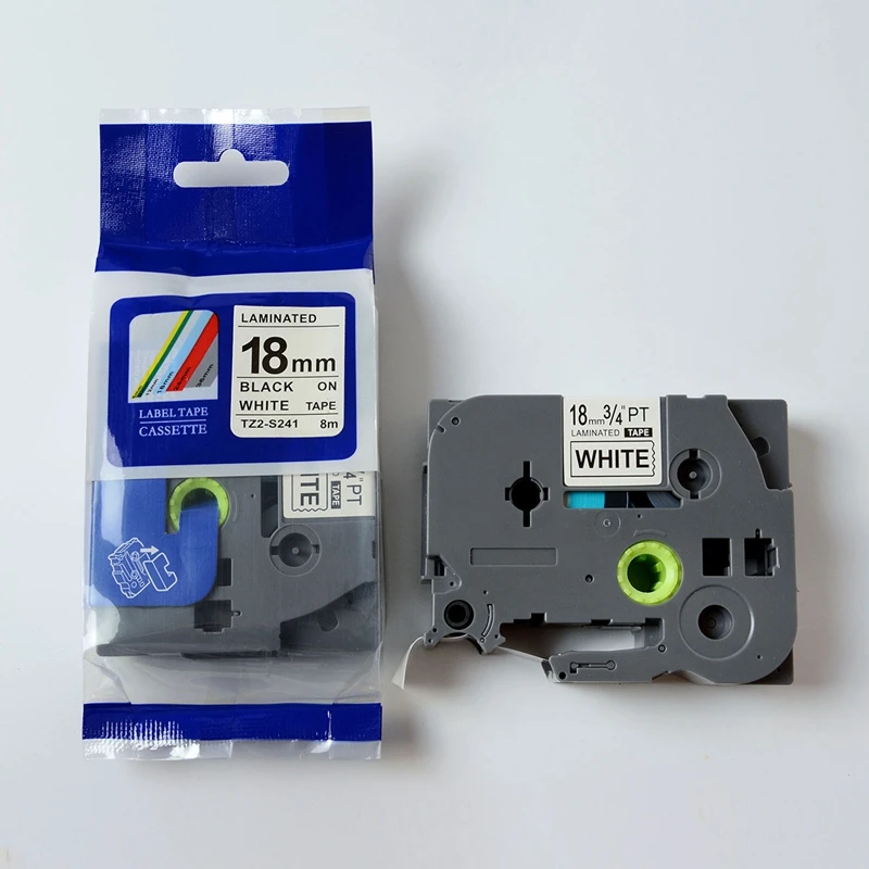 

Compatible 18mm tze-s241 tz-s241 tz s241 White strong adhesive tape cartridge used for p-touch 1300