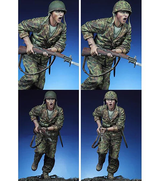 

Unpainted Kit 1/16 120mm The Charge 1943- man standing figure Historical Figure Resin Kit