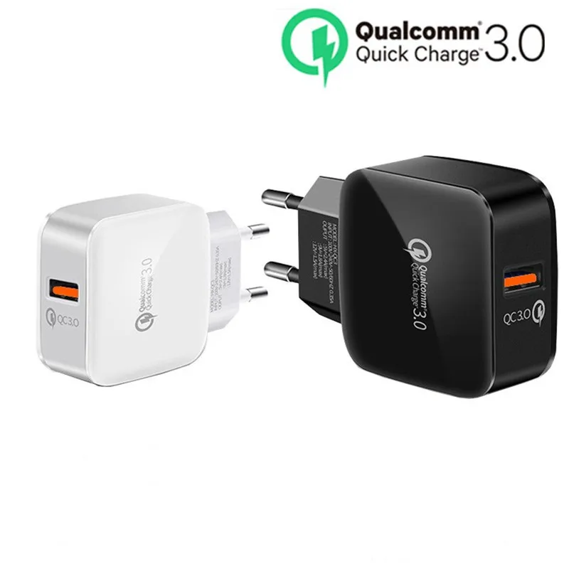 Dorwee Quick Charge 3 0 быстрый мобильный телефон USB зарядное устройство ЕС Plug 2 Порты стены