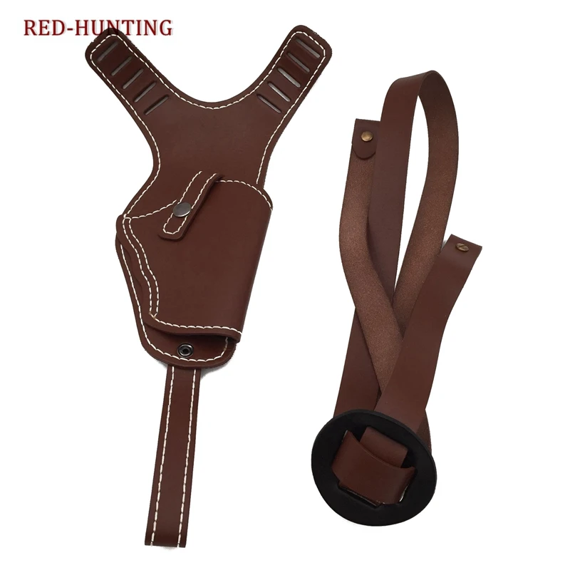 

Military-Style Shoulder Gun Holster Hunting Tactical Vertical Genuine Leather GLOCK 17 Right Hand Tactical Gun Holster