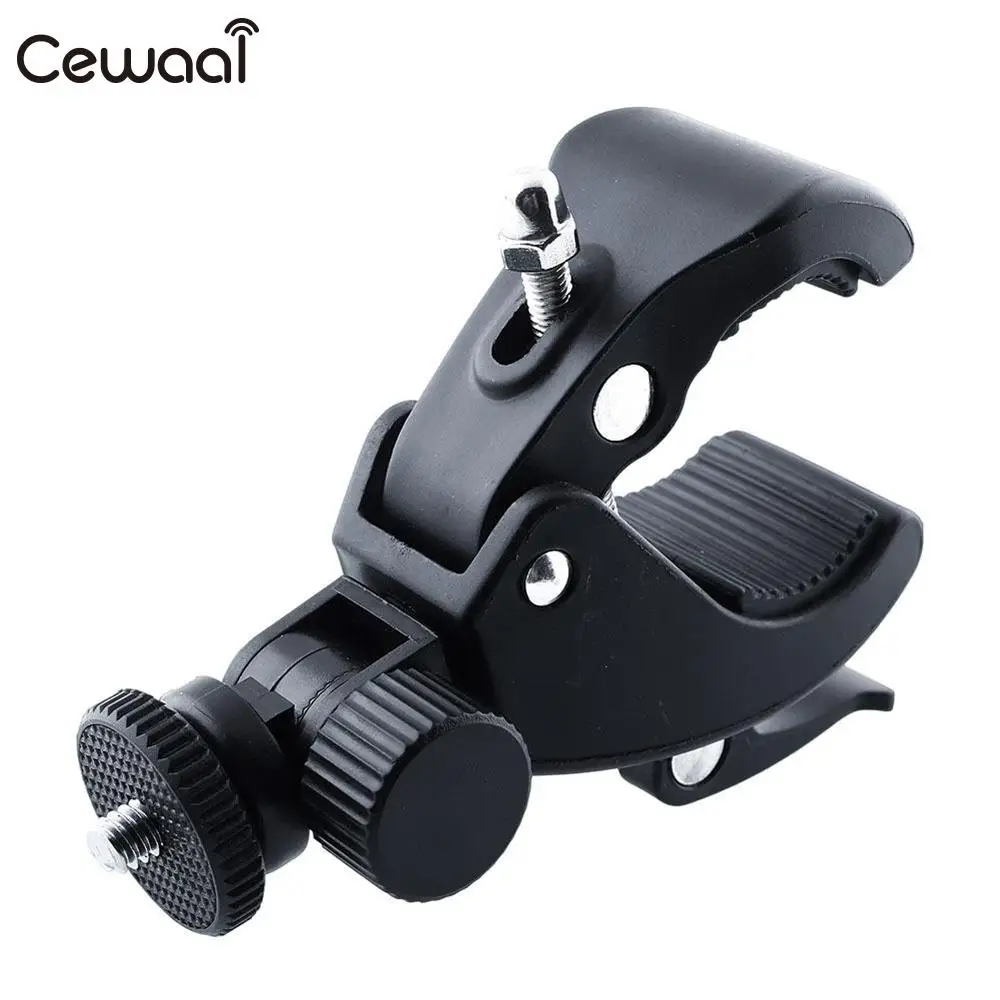 

Cewaal Motorcycle Handlebar Cam Tripod Adapter Camera Video DSLR 1/4 Screw Clamp Bracket Bike Camcorder Mount Holder Accessory