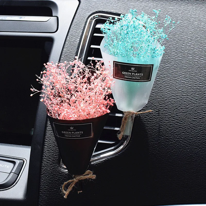 Car Interior Accessories Air Freshener Eternal Dry Flower Air Conditioning Outlet Perfume Ornaments Car Decoration Without Balm Replacement Interior