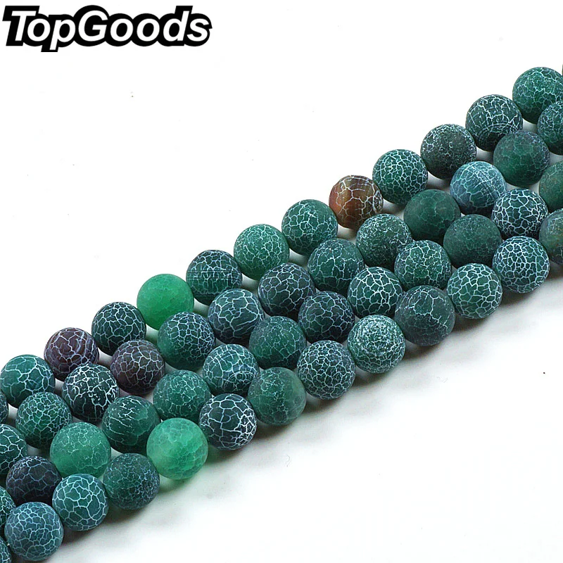 TopGoods Natural Larimar Stone Beads Green Pectolite Gemstone Round Loose Bead 6/8/10mm Ocean Gem for DIY Fine Jewelry Bracelet Color : Larimar Stone, Item Diameter : 6mm 63pcs Beads