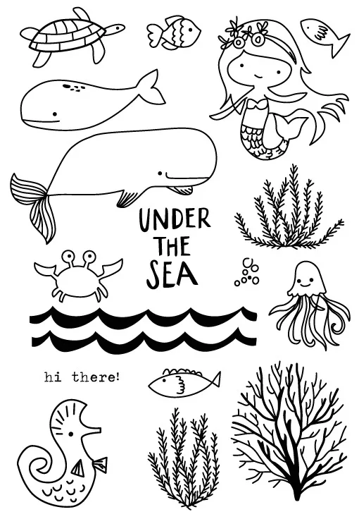 

sea/Mermaid/whale/Transparent Clear Stamps for DIY Scrapbooking/Card Making/Kids Christmas Fun Decoration Supplies