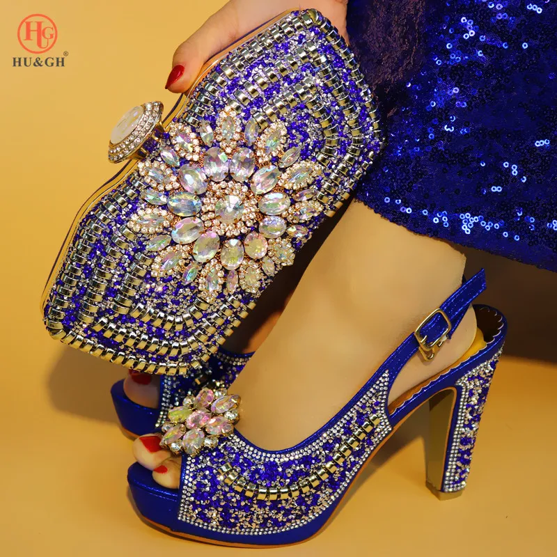 New Italian Design Shoes and Bag Set African Sets Royal Blue Shoes and Bag for Nigeria Party African Wedding Shoes and Bag Set New Italian Design Shoes and Bag Set African Sets Royal Blue Shoes and Bag for Nigeria Party African Wedding Shoes and Bag Set