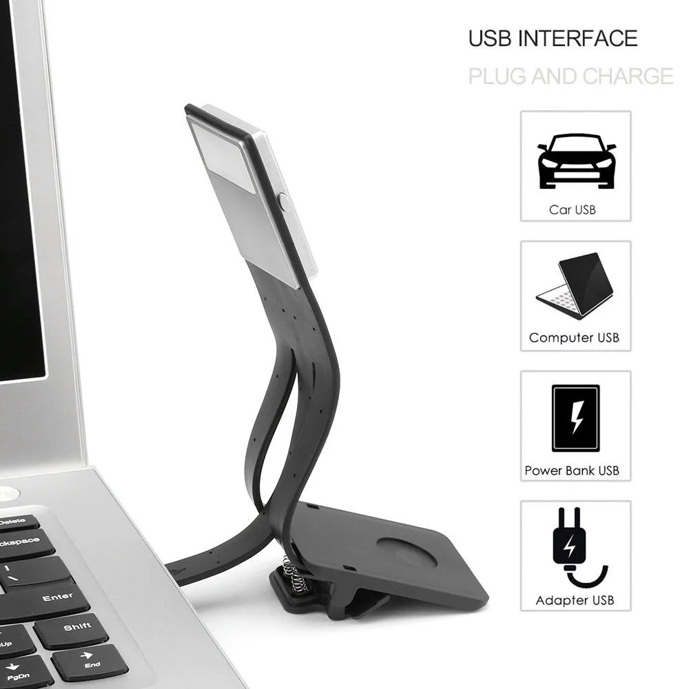 Магнитный светодиодный светильник для книг перезаряжаемый usb порт лампа чтения