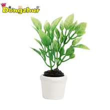 Dongzhur мини горшок с растением кукольный домик Миниатюрный горшок зелени DIY игрушка миниатюрные дома макеты кукольного домика 1:12 WWP8936