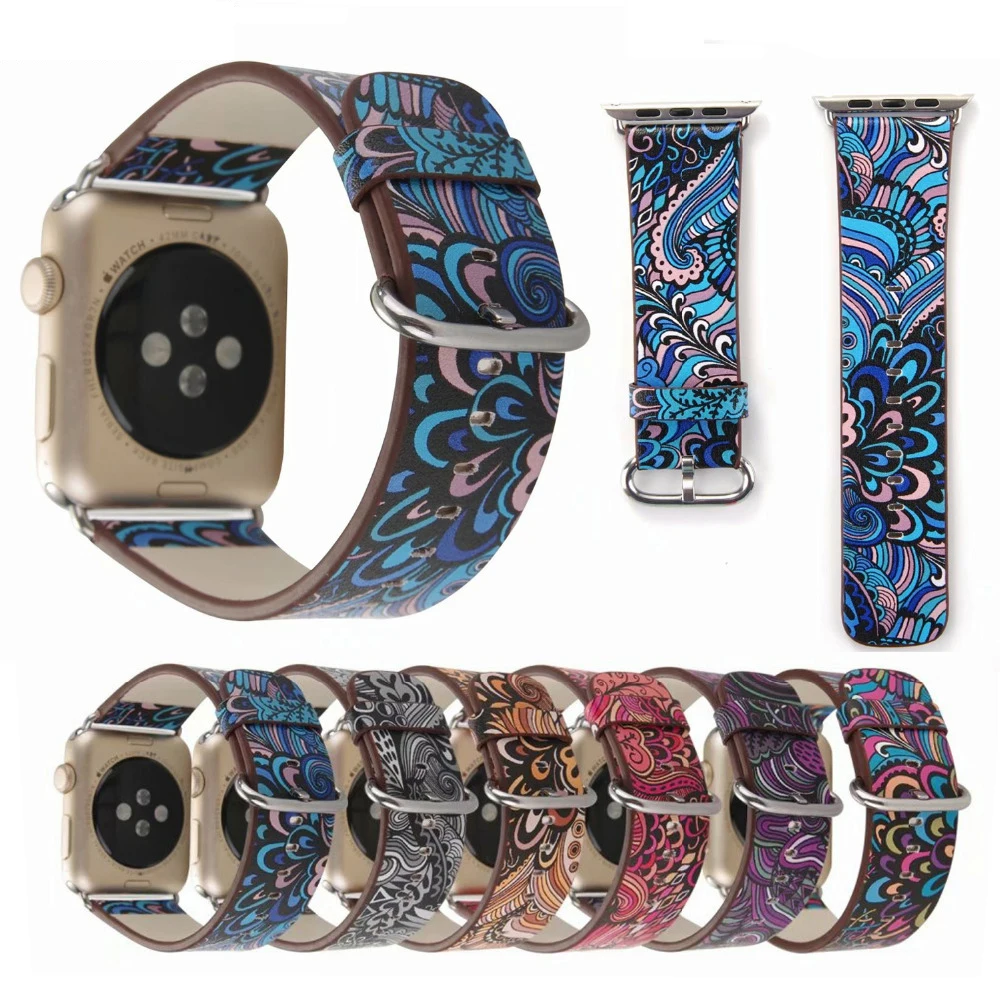 Ремешок для Apple Watch 5 4 Band 40 мм 38 браслет из натуральной кожи ремешок iwatch 3 2 1 44 42