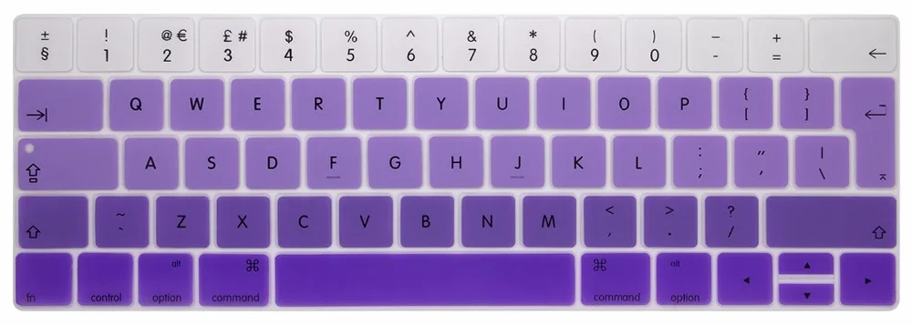 ЕС/британский английский раскладка силиконовая клавиатура Обложка протектор для MacBook Pro 1" 15" retina с TouchBar(- выпуска