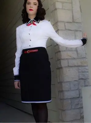 

Women Bioshock Infinite Elizabeth Cosplay Costume uniform Top+skirt Custom Made Free Shipping