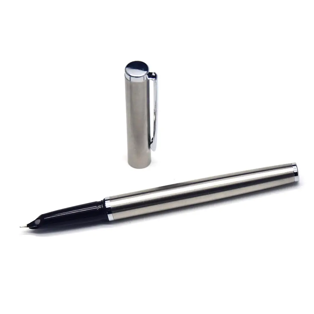 Guoyi D110 креативная разноцветная металлическая чернильная ручка 0,38 мм перо для обучения, офиса, школы, канцелярские принадлежности, Подарочная роскошная ручка для отеля, деловая ручка - Цвет: Steel single pen