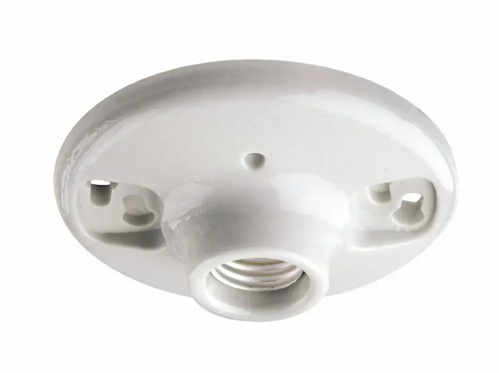 

9875 Porcelain Outlet Box Mount, Incandescent Ceiling Lampholder, Keyless, White