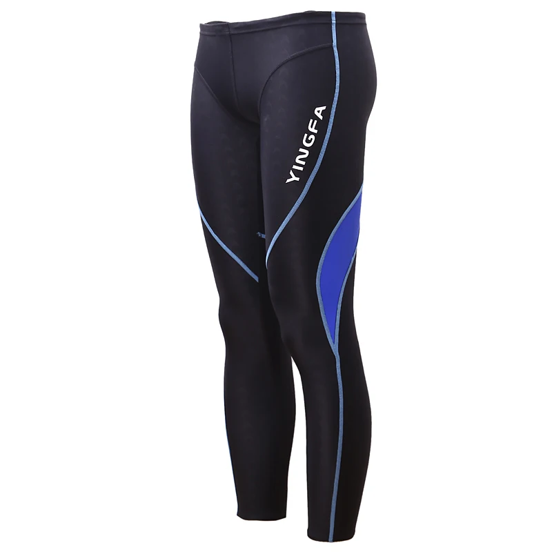 Men Swimming Trunks Yingfa Sharkskin Racing Training Full Leg Swim Pants Tights chlorine resistant