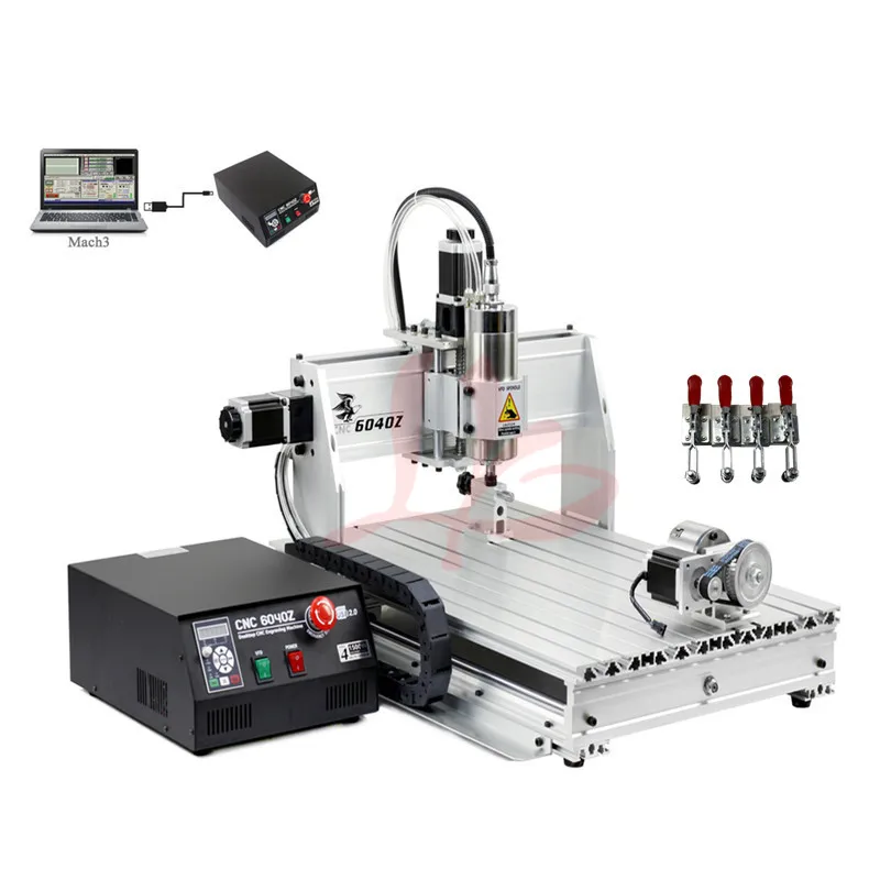 YOOCNC Engraving machine 4axis wood cnc router 800W spindle 6040 ER11 collet with limited YOOCNC Engraving machine 4axis wood cnc router 800W spindle 6040 ER11 collet with limited