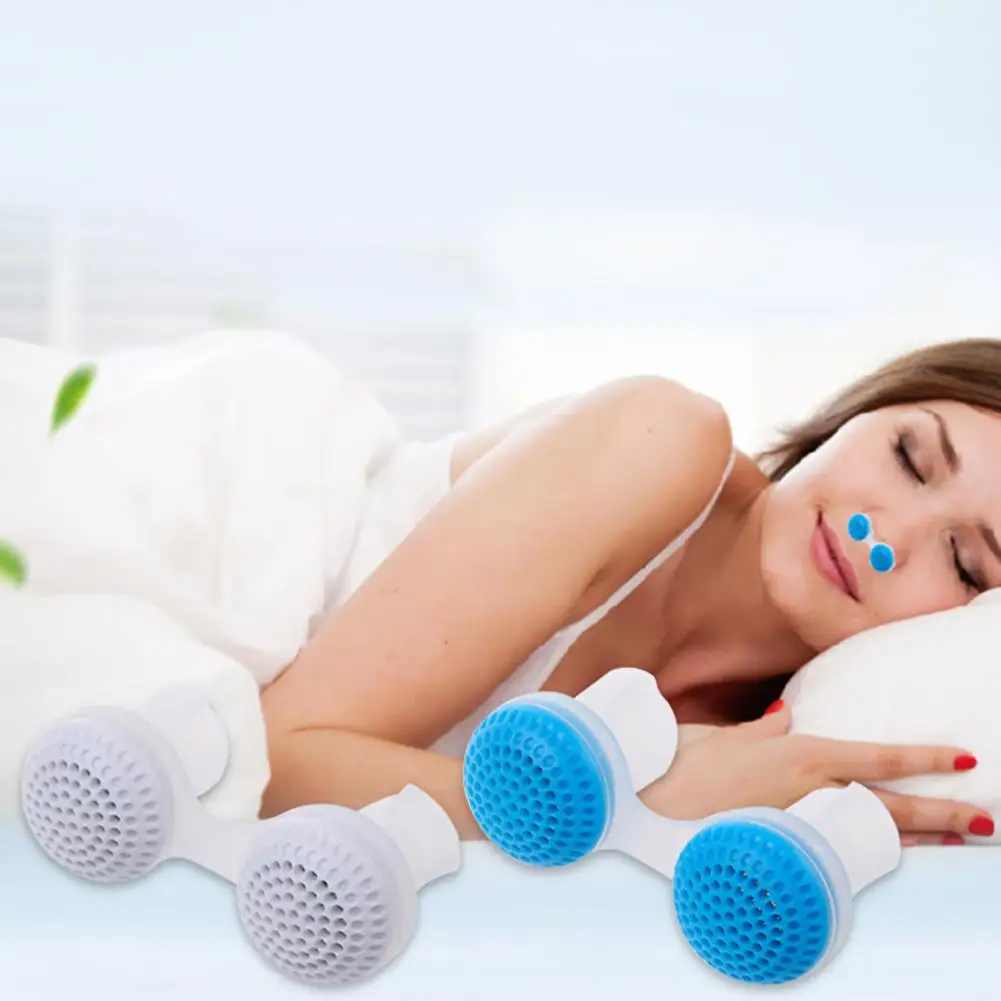 

2Pcs/Set Anti Snoring Air Purifier Sleeping Breath Aid Nose Clip Snore Stopper Health