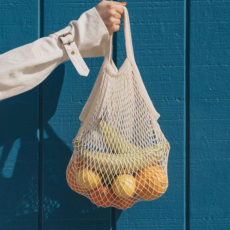 

Ins the same paragraph net pocket handbag handbag fruit net handmade holiday wind shoulder bag hollow woven bag