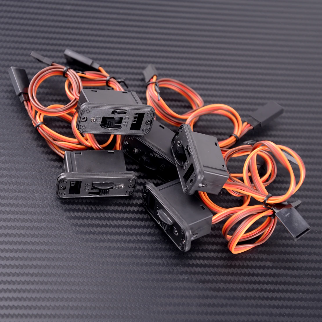 

5pcs Heavy Duty RC Switch LED Receiver Battery On/Off 3in Fit For JR Futaba Adapter Connector Charger