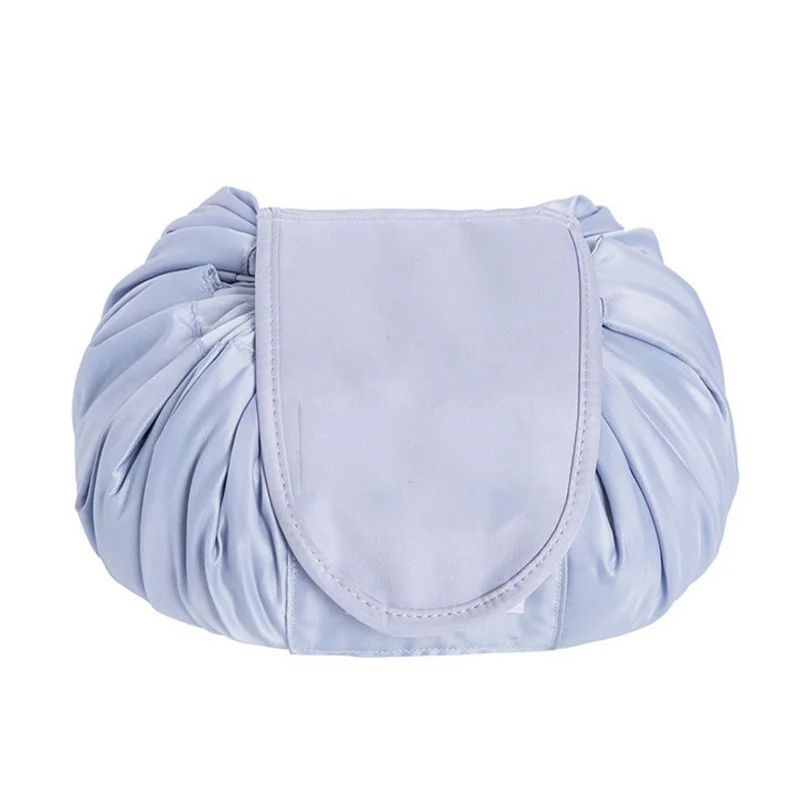 

Large Capacity Women Cosmetic Drawstring Bag Makeup Magic Pouch Travel Storage Black Pink Gray
