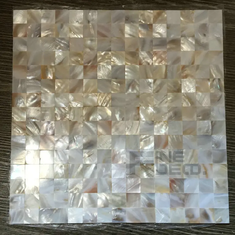 

natural color 100% natural mother of pearl mosaic tile seamless on mesh for home decoration