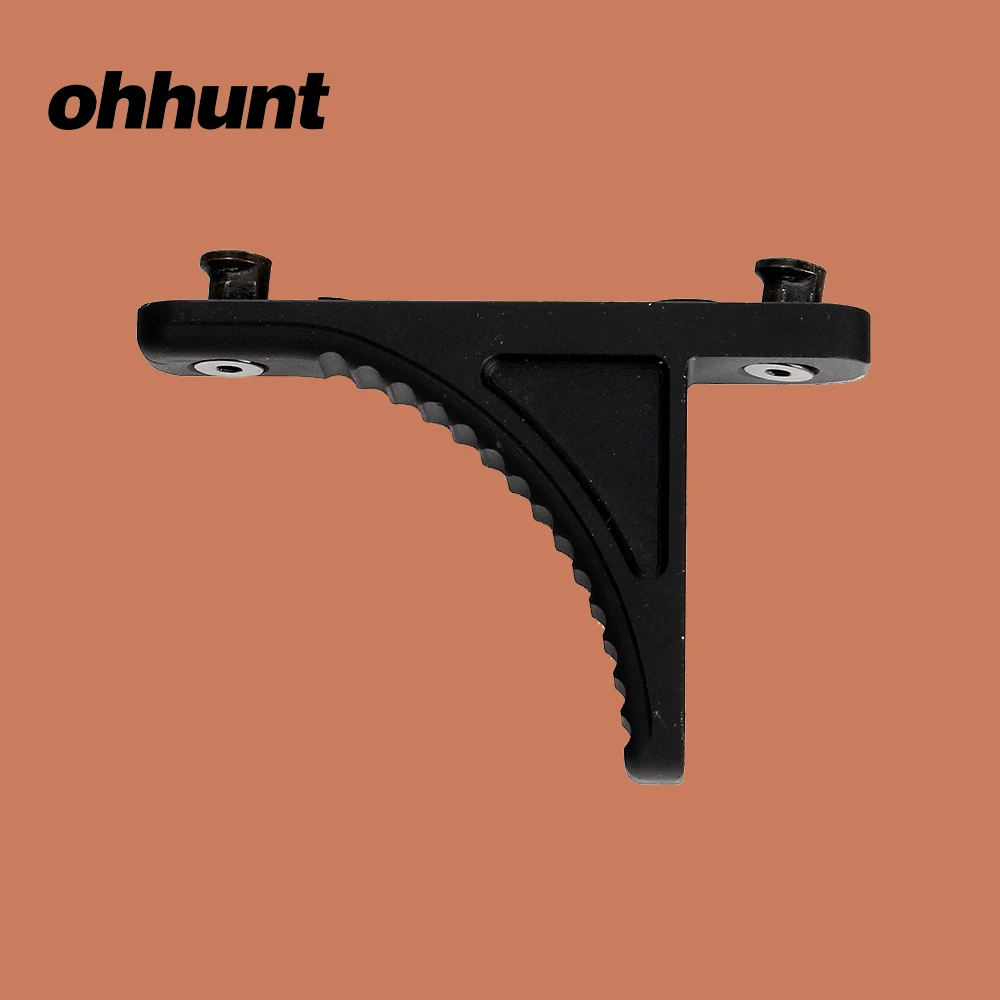 

ohhunt Tactical Keymod Rail Handguard Hand Stop Barricade Rest Standard Interface Aluminum Hunting Handstop Black Tan