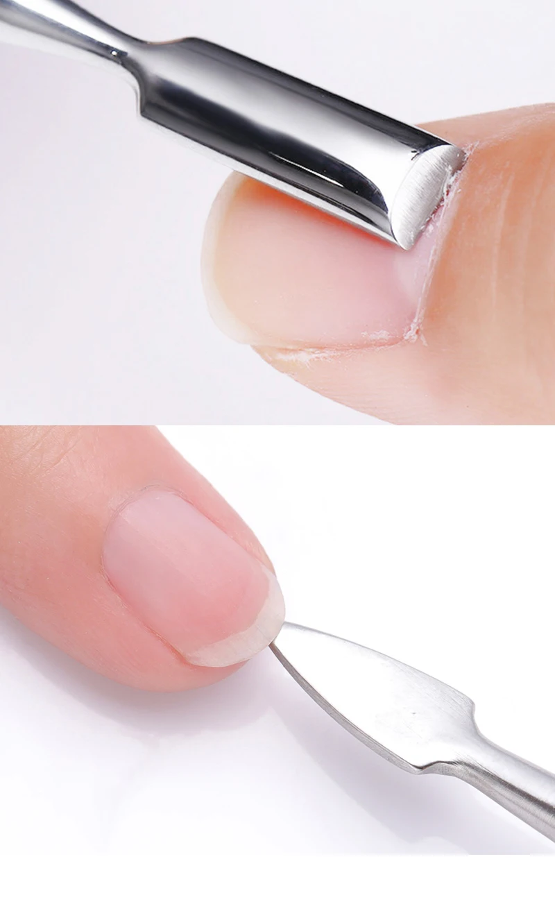 Двухсторонний УФ гель для удаления ногтей палочки для отодвигания кутикулы Триммер омертвевшая Кожа из нержавеющей стали инструменты для дизайна ногтей DIY