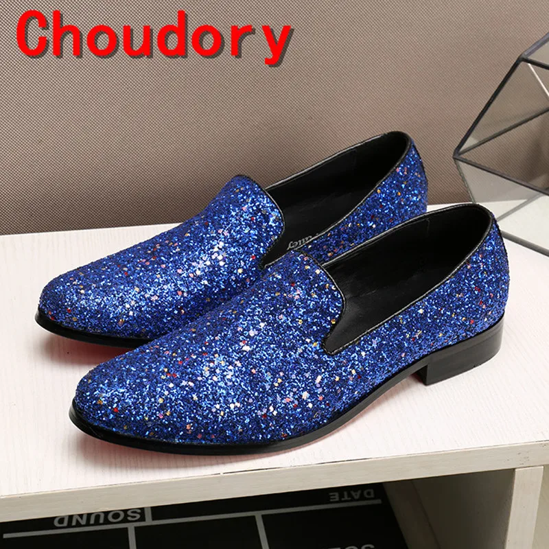 mens blue prom shoes