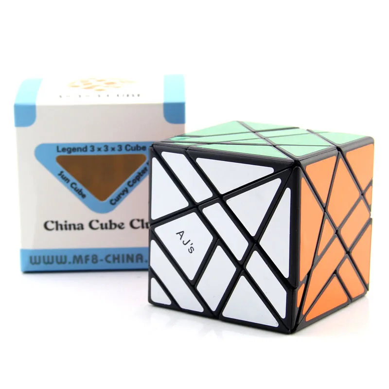 MF8 AJ Duo Axis Cube Curvy Copter скоростной куб черный стикер странной формы головоломка новогодние Кирпичи Блок для коллекции
