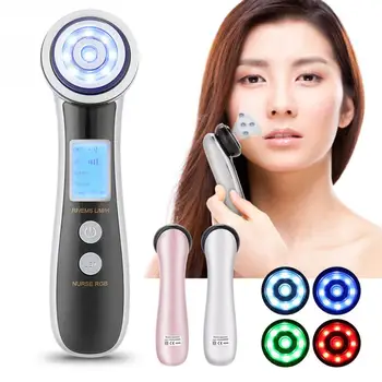 

New 4-IN-1 LED Photon Therapy RF EMS Microvibration Beauty Machine Wrinkle Removal Face Lifting Facial Care Massager
