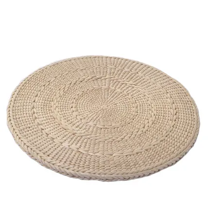 Hand Woven Large Straw Mat Japanese Futon Seat Cushion Meditation