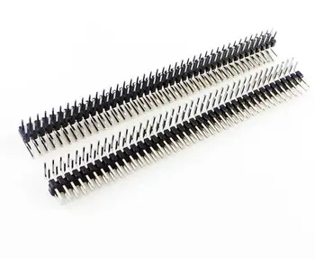 

10pcs/lot 2.54mm connector pin header male double row right angle 2*40 pin