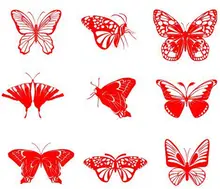 2017 fashion design butterfly wall vinyl sticker custom made home car decoration