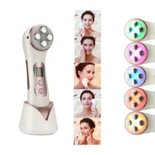 Facial RF Beauty Device Ultrasound Facial Apparatus EMS Face Massage LED Light Therapy Anti Wrinkle AntiAging Skin Rejuvenation