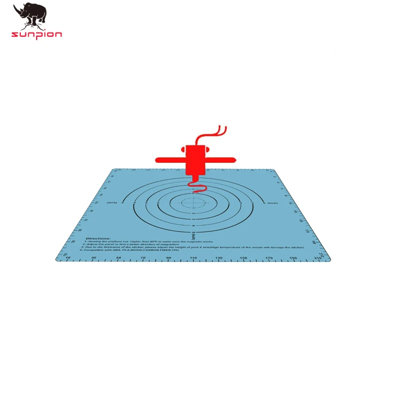 Части 3D-принтера, Синяя Магнитная печатная лента для кровати, 220*220 мм, нагревательная наклейка для горячей кровати, пластина для сборки, гибкая пластина, Горячая кровать