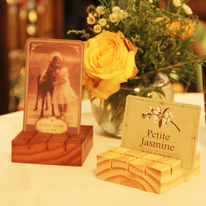 

Simple Wooden Message Folders ZAKKA Notes Holder Card Holder Photo Clip Holder Ornaments