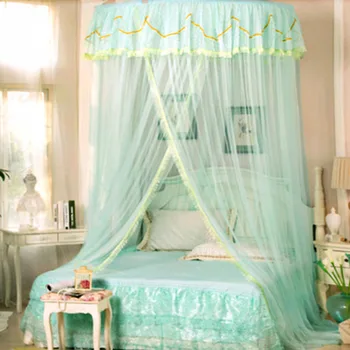 

King Size Floral Princess Bed Canopy Mosquito Net Netting Bedroom Mesh Curtains