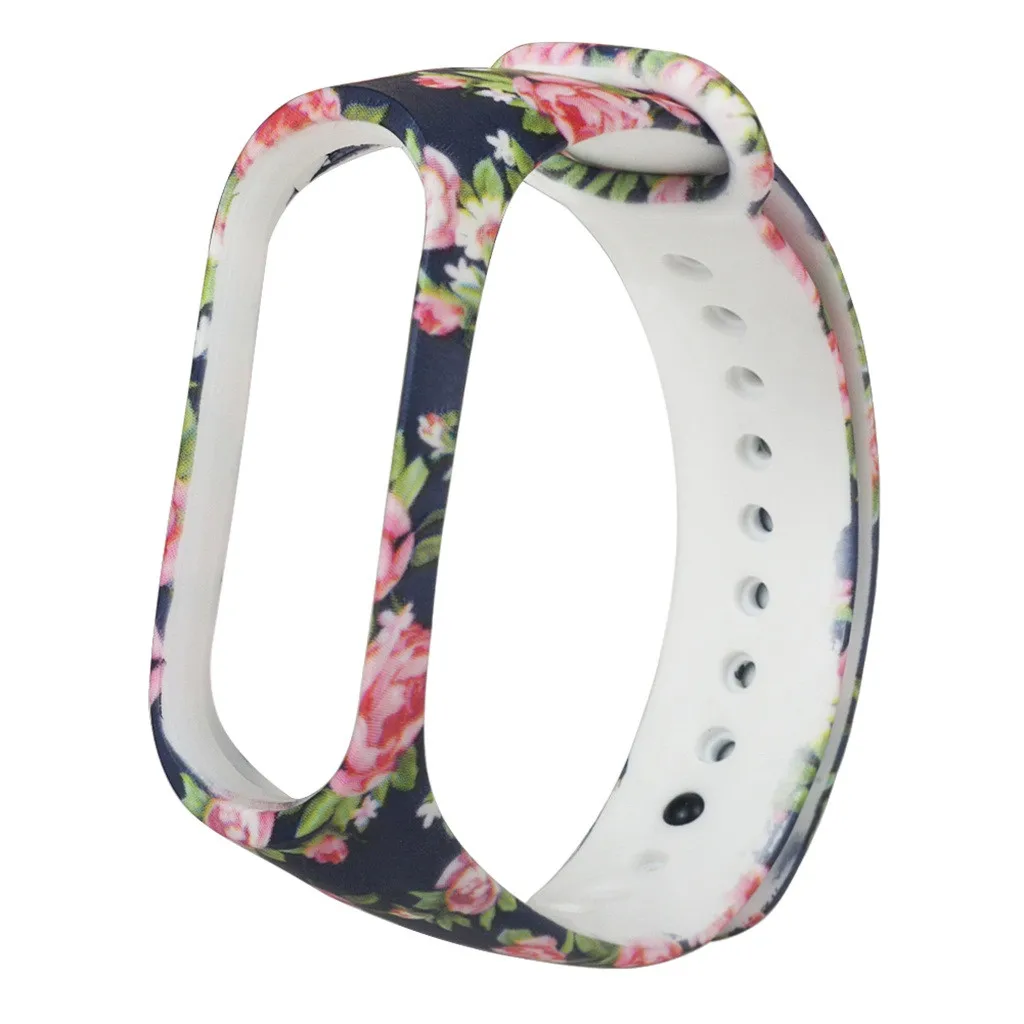 

Soft Silicone Wrist Strap for Xiaomi Mi Band 4 Strap Print Luxury Smart Watch Replacement Band Sport Bracelet Women Men 19Jun25