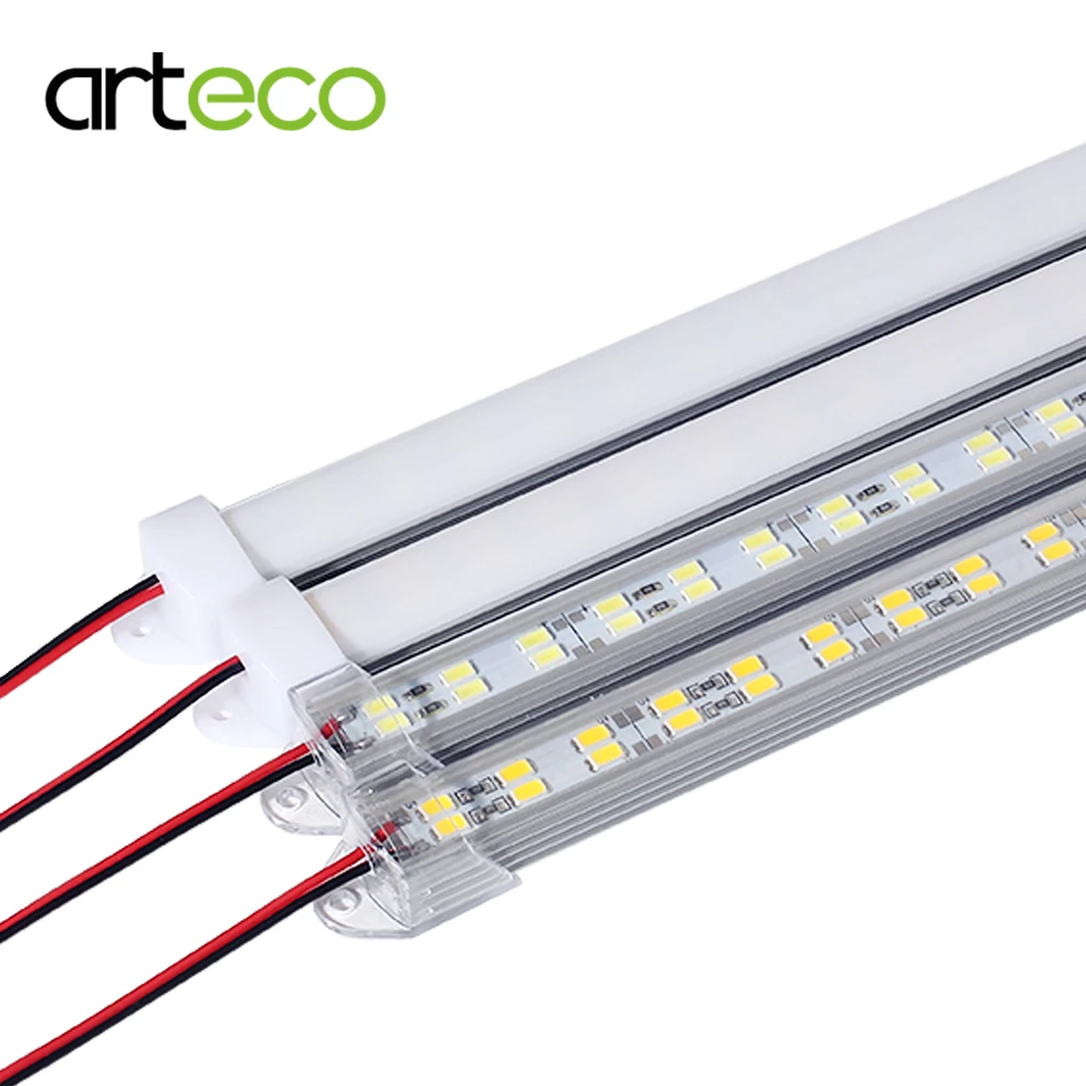 

5PCS/Lot LED Bar light 5730 Double Row 50CM With PC cover DC12V 5730 LED Hard strip light Kitchen Cabinet Light Wall Light