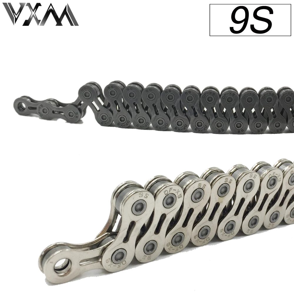 VXM Bicycle chain hollow bike chains 9 speed 116 links ultralight