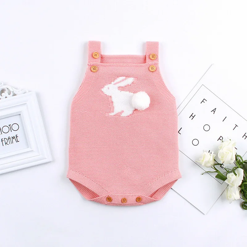 

Baby Bag Fart Sweater Vest Clothes Baby Boy Sleeveless Cartoon Bodysuit 2019 New Clothes Newborn Girl Climbing Knitted Pajama