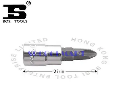 

5Pcs 1/4-Inch Drive 1# Steel Phillips Screwdriver Bit Socket 37mm Long