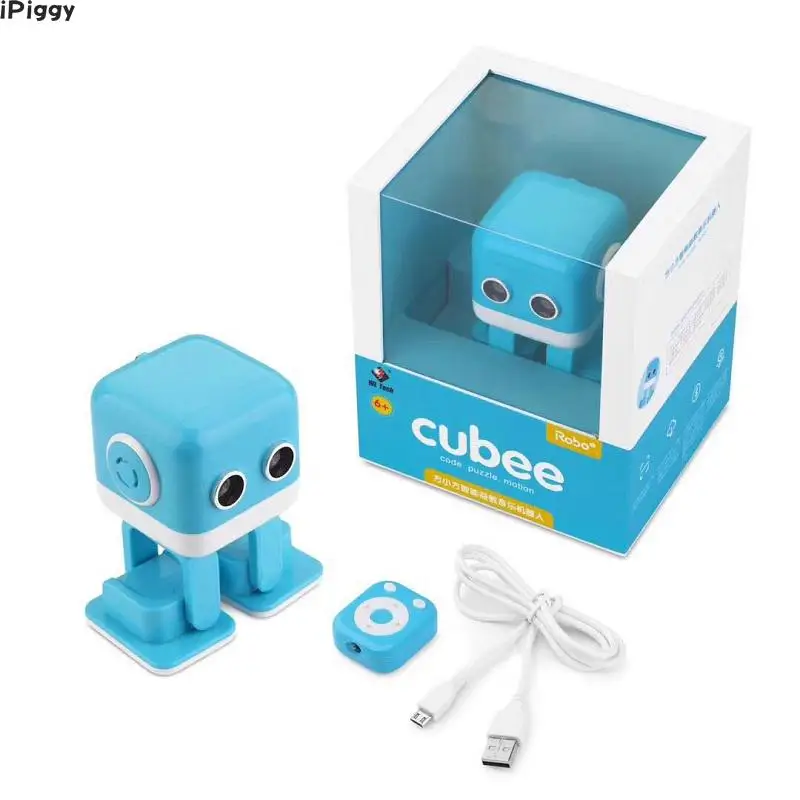 IPiggy Горячая желтый синий WLtoys Cubee F9 интеллектуальное Программирование приложение управление пульт дистанционного управления RC Танцующий Робот детские игрушки подарок