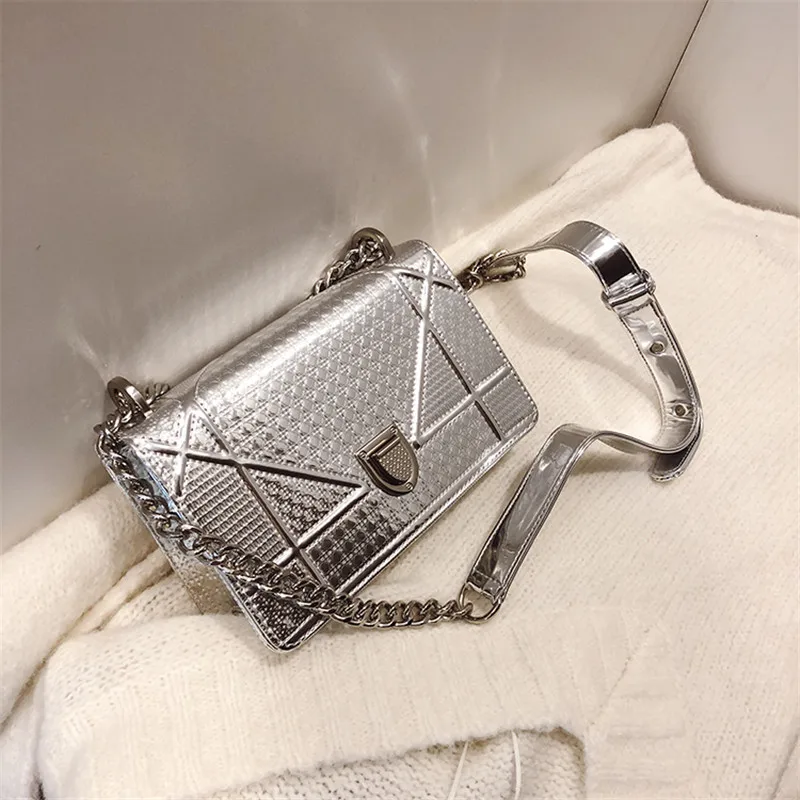 

2019 Famous Designer Diamond Lattice Chain Shoulder Messenger Bags Luxury Fashion Women Purses and Handbags