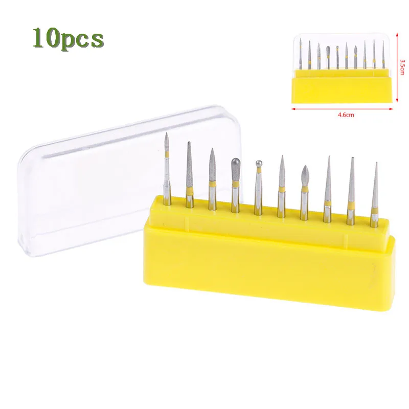Dentistry Lab 10pcs/Box Diamond Dental Burs Drill Dental Burs Dia-burs For High Speed Handpiece Medium FG105 106 Dental Tools