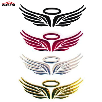 

(50 pieces /lot )Wholesale 3d PVC Angel wing car decals stickers personalized car styling