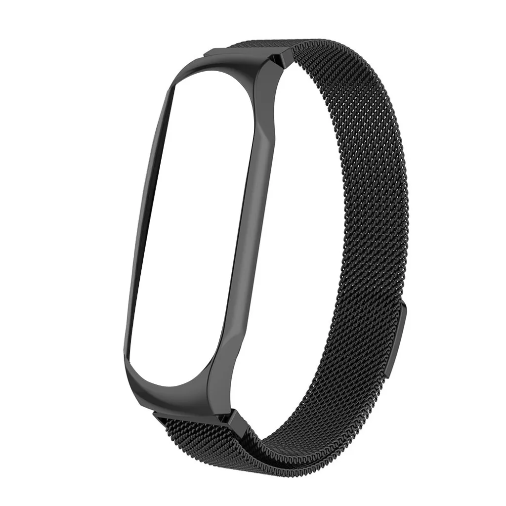 Ouhaobin для Mi Band 4 ремешок на запястье Миланская Магнитная Петля металлический Xiaomi