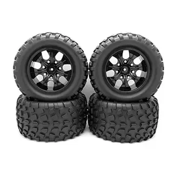 

4Pcs/Lot RC Rubber Sponge Tires Tyre Rim Wheel Tire Universal For RC 1/10 Scale Models RC Car HSP Off Road Monster Truck