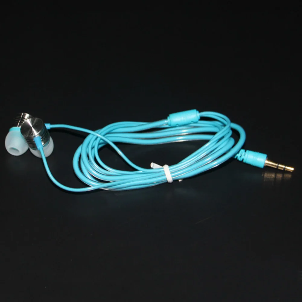 NEW In-Ear Earphone Headset, Mega Bass, Straight Insert, Candy Color - Цвет: Синий