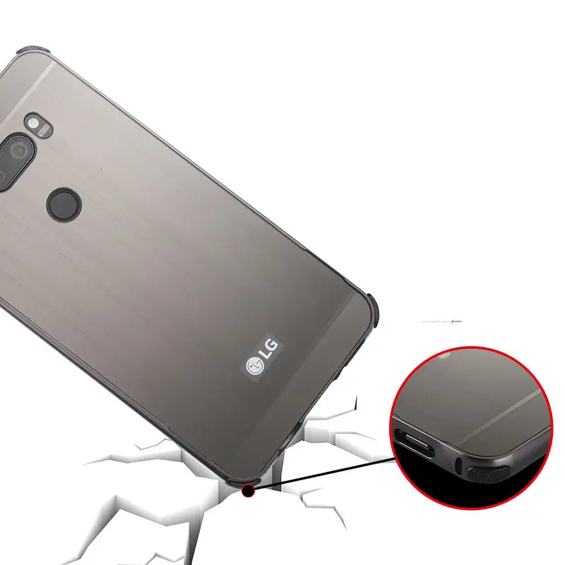 Капа для LG V30 H930 H931 бампер роскошное покрытие чехла алюминиевая металлическая